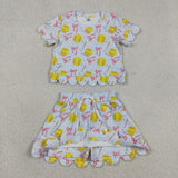 GSD3655   toddler clothes baseball print girl yoga summer set