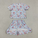 GSD3656   toddler clothes baseball print girl yoga summer set