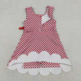 GSD3669   toddler clothes red gingham print girl yoga summer dress