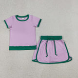 RTS Matching toddler clothes purple print clothing  mommy kids summer clothes-2026.4.14
