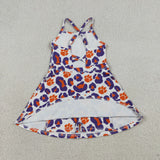 GSD3687  toddler clothes state camo print girl yoga summer dress