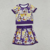 RTS Matching  toddler clothes state print set girls summer yoga clothing-2026.4.22