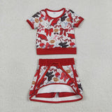 RTS Matching  toddler clothes state print set girls summer yoga clothing-2026.4.22