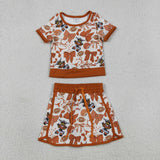 RTS Matching  toddler clothes state print set girls summer yoga clothing-2026.4.22