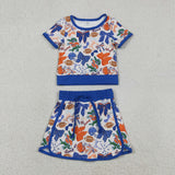 RTS Matching  toddler clothes state print set girls summer yoga clothing-2026.4.22