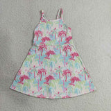 GSD3708  toddler clothes floral print girl yoga summer dress