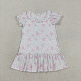 RTS Matching kids clothing rose print clothing girl summer clothing-2026.4.2