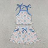 GSD3727   baby girl clothes bows print toddler girl yoga skirt outfit