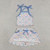 GSD3727   baby girl clothes bows print toddler girl yoga skirt outfit