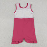 GSD3766  toddler clothes pink print girl yoga summer dress