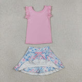 GSD3773  toddler clothes floral print girl yoga summer dress