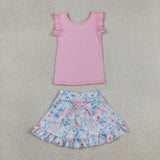 GSD3773  toddler clothes floral print girl yoga summer dress