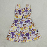 GSD3801   toddler clothes state print girl yoga summer dress