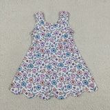GSD3808 Toddler clothes flower print girl yoga summer dress