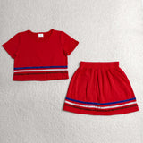 GSD3812  toddler clothes red print girl summer dress