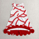 GSD3833 toddler clothes baseball print girl yoga summer dress