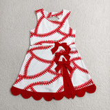 GSD3833 toddler clothes baseball print girl yoga summer dress