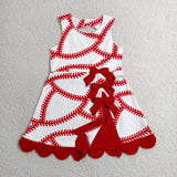 GSD3833 toddler clothes baseball print girl yoga summer dress