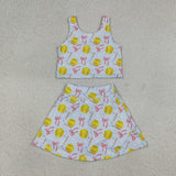 GSD3836   toddler clothes softball print girl summer yoga set