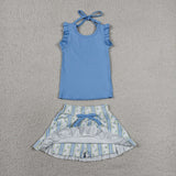 GSD3906  toddler clothes floral print girl summer yoga set