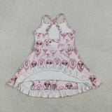 GSD3915   toddler clothes cartoon print girl yoga summer dress