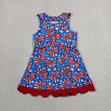 GSD3925   toddler clothes bows print girl 4th of July yoga summer dress