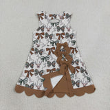 GSD4008  toddler clothes hunting print girl summer yoga dress