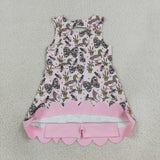 GSD4009  toddler clothes mallard print girl summer yoga dress