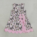 GSD4009  toddler clothes mallard print girl summer yoga dress