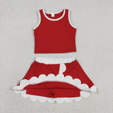 GSD4016   toddler clothes red print girl summer yoga set