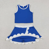 GSD4023   toddler clothes blue print girl summer yoga set