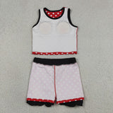 GSD4080  toddler clothes  red print girl summer yoga set