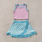 GSD4083  toddler clothes pink print girl summer yoga set