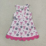 GSD4100  toddler clothes football print girl summer yoga dress