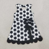 GSD4102   toddler clothes football print girl summer yoga dress