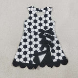 GSD4102   toddler clothes football print girl summer yoga dress