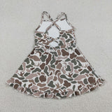 GSD4117 toddler clothes camo print girl yoga summer dress