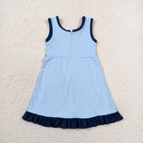GSD4126   toddler clothes solid color print girl yoga summer dress
