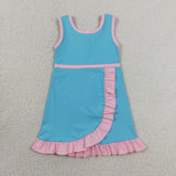 GSD4130  toddler clothes solid color print girl yoga summer dress