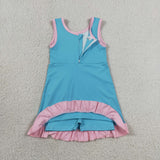 GSD4130  toddler clothes solid color print girl yoga summer dress