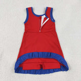 GSD4132  toddler clothes solid color print girl yoga summer dress