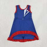 GSD4133   toddler clothes solid color print girl yoga summer dress