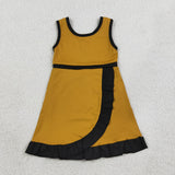 GSD4134 toddler clothes solid color print girl yoga summer dress