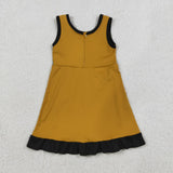 GSD4134 toddler clothes solid color print girl yoga summer dress