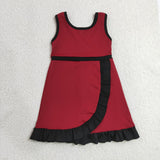 GSD4135  toddler clothes solid color print girl yoga summer dress
