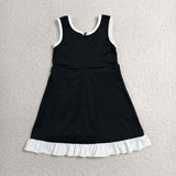 GSD4140 toddler clothes solid color print girl yoga summer dress
