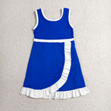 GSD4141  toddler clothes solid color print girl yoga summer dress