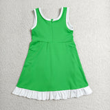 GSD4143  toddler clothes solid color print girl yoga summer dress