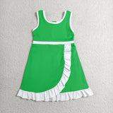 GSD4143  toddler clothes solid color print girl yoga summer dress