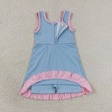 GSD4144 toddler clothes solid color print girl yoga summer dress